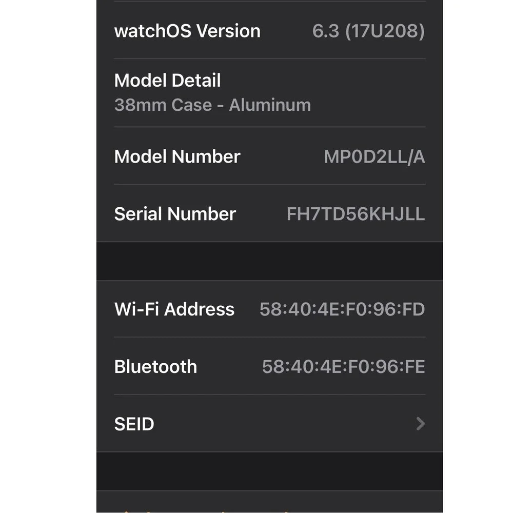 Apple Watch Series 2 Smartwatch Unisex 38mm Space Gray Aluminum MP0D2LL/A